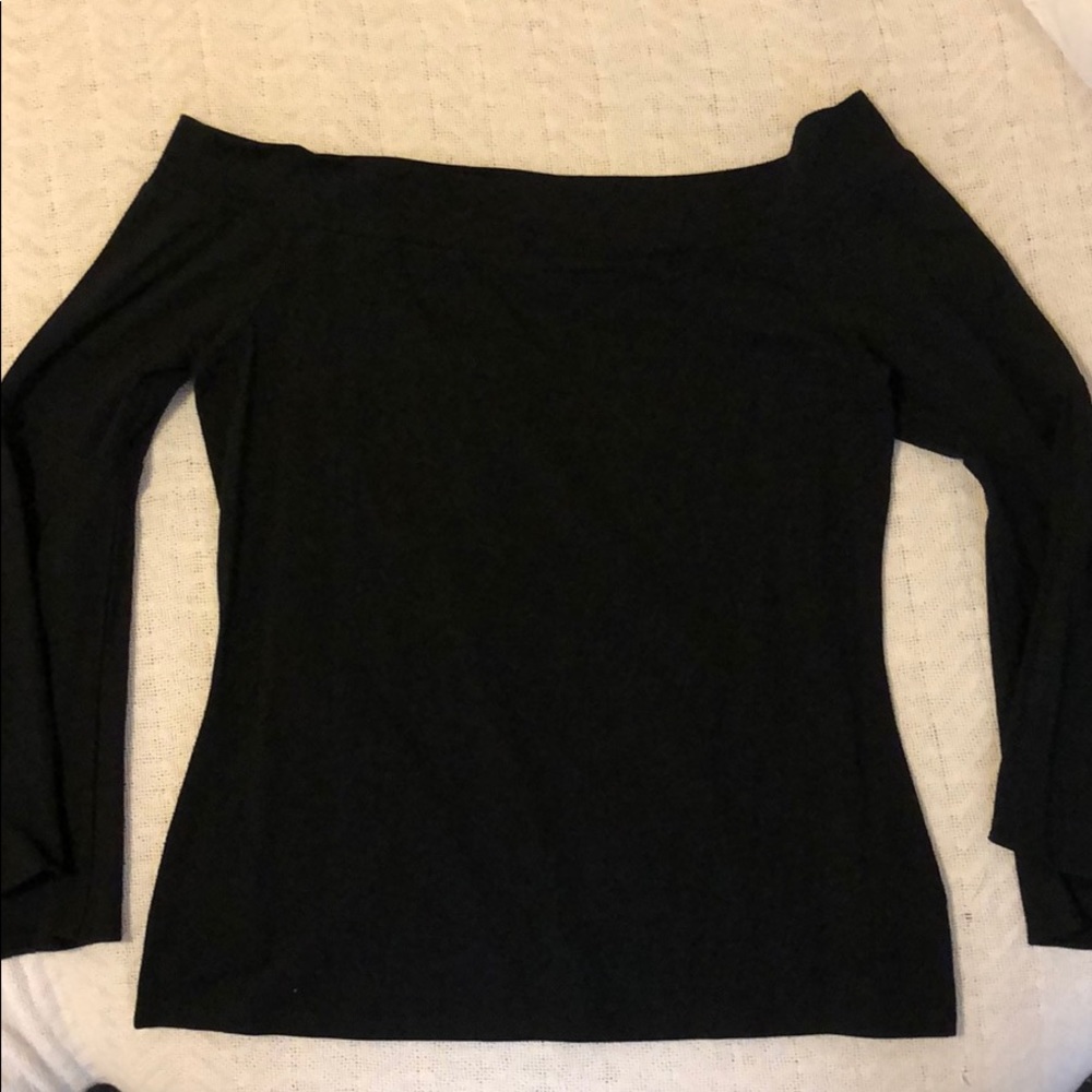 Black express off the shoulder top